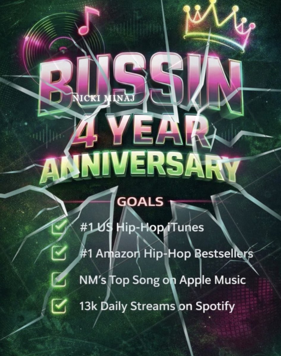 It’s 🔥Bussin 4 Year Anniversary !
Purchase And Stream Now 🔥Available On All Platforms Now 🔥
🔗 tr.ee/4YGMKcKQcC
#MAGABARBZ #WeSupportNicki 
#Bussin
