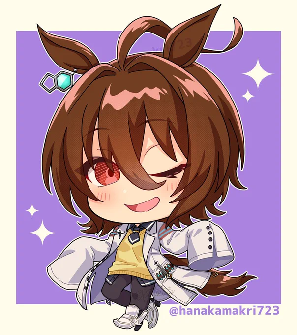 #私はこういう絵を描いています パフェのような華やか可愛いミニキャラなどを描いてます( ˙꒳​˙)