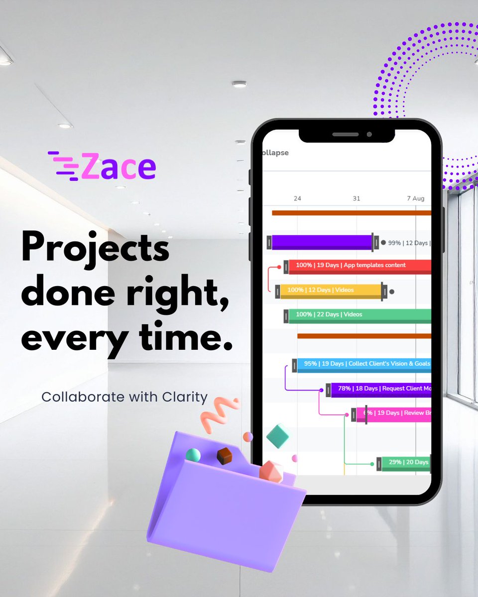 zace_app's tweet photo. π Projects done right, every time.
Drag & drop Gantt makes work visual. π
β
Multiple Projects & Tasks Management
π
Clear Task dependencies
π Stay on top of every project
https://t.co/G072FI5h3J
#ProjectManagementApp #GanttChart https://t.co/hrKSHjsjzC