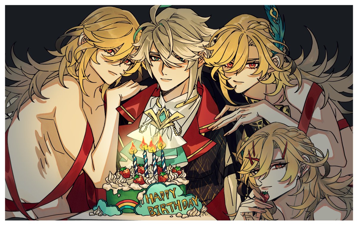 アルハイゼン 「祝海4岁生日快乐#haikaveh」|噜ルルのイラスト