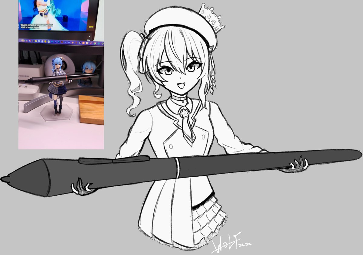 I loved so much this pic had to do a quick sketch #星街すいせい