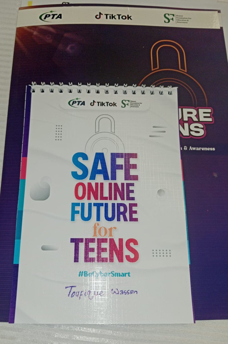 Attending Training of Trainers (ToT) Workshop on Digital Literacy &amp; Cyber Safety "Safe Online Future for Teens (SOFT)" organised by Shaoor Foundation at Pakistan Telecommunication Authority Headquarters Islamabad 

<a href="/Tiktok__PK/">TiktokPakistanOfficial</a> <a href="/ShaoorF/">Shaoor Foundation for Education & Awareness</a> <a href="/PTAofficialpk/">PTA</a> <a href="/rajashoaibakbar/">Raja Shoaib Akbar</a>