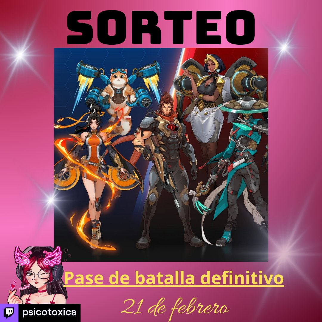 Psicotoxicaa's tweet photo. SORTEO PASE DE BATALLA DEFINITIVO 
Gracias @OverwatchLATAM y @Blizzard_Ent por el codigo de regalo
Requisitos:
▪️Seguirme en X, ig y Twitch 
▪️LIKE Y RT
▪️ MENCIONAR A UN AMIGO
▪️CANJEAR LA RECOMPENSA EN MI CANAL DE TWITCH CUANDO ESTE EN VIVO 
#OWLATAMsorteo https://t.co/koGZDJfGAs