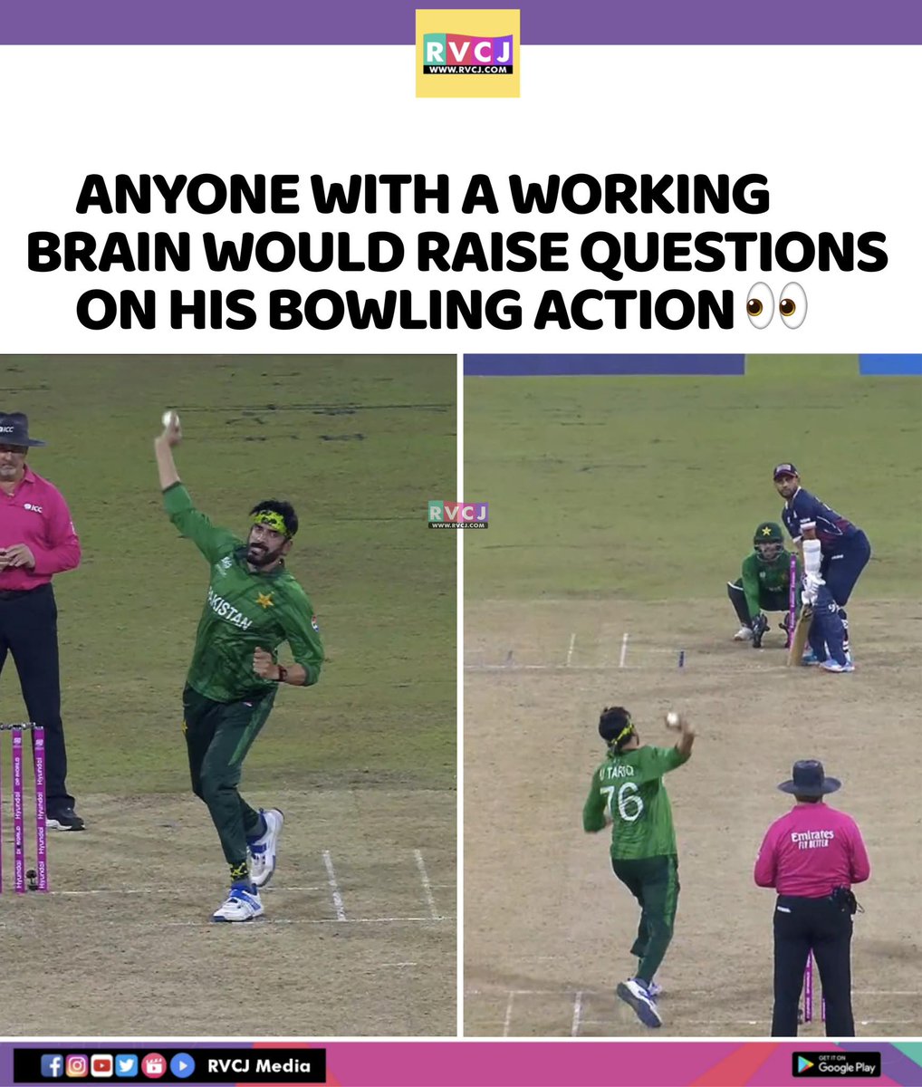 Clear chucking anyone with simple bowling Brain can find that .
#T20WorldCup2026 #PAKvIND #icc