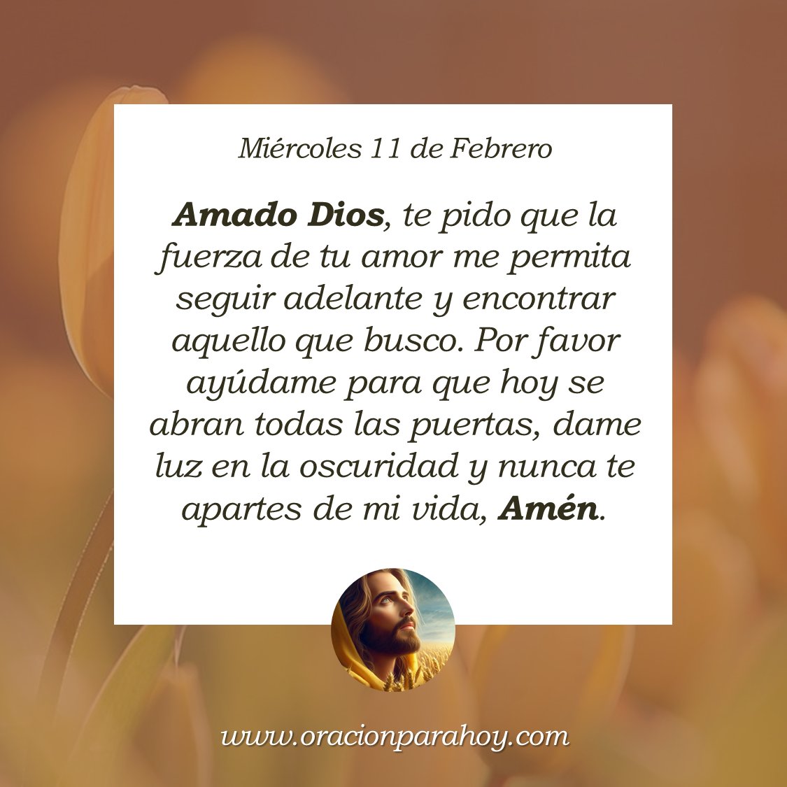 Oración para hoy 11 de febrero: oracionparahoy.com/2020/11/fuerza… ✨