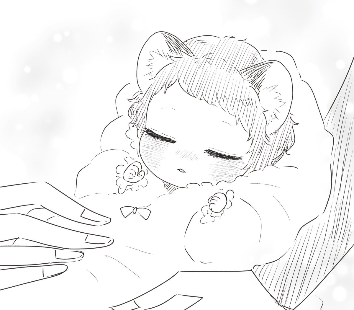 ママの腕の中ですやすや寝てるベビ〜フィオナちゃん🚼🍼