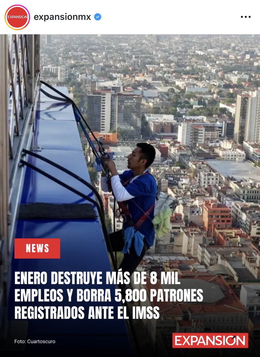 AlanAdameMX's tweet photo. 🔴|| Así de grave es lo que estamos viviendo con @Claudiashein:

📉 8,000 empleos perdidos en enero

📉 5,800 patrones menos o negocios quebrados 

⚠️ A la 4T no solo se le descarrilan los trenes, también la economía. https://t.co/yVfkz8jlGE