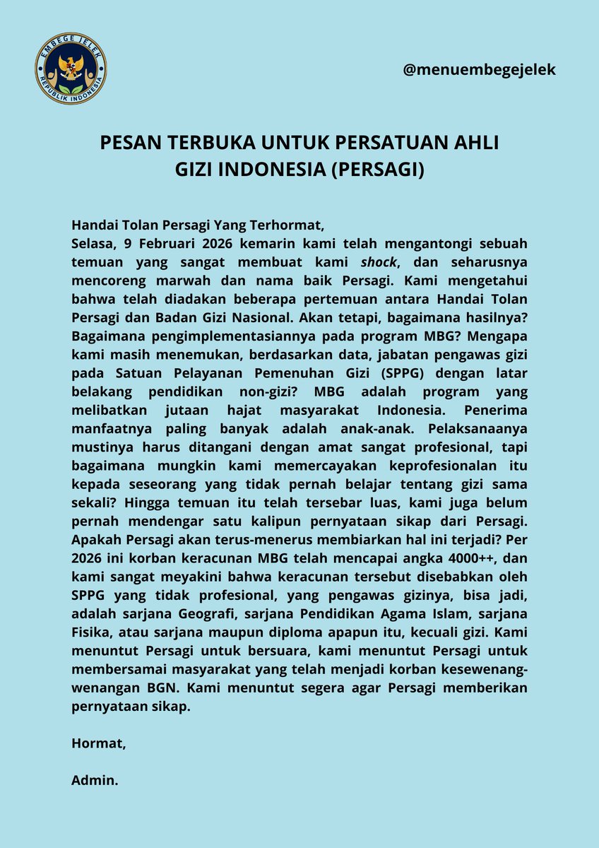 MBG Jelek tweet media