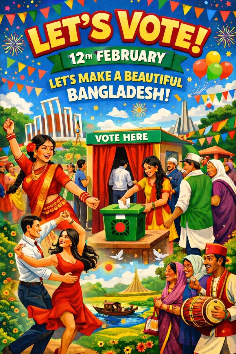 Let’s Vote

12th February 
Let’s Make a Beautiful 
Bangladesh