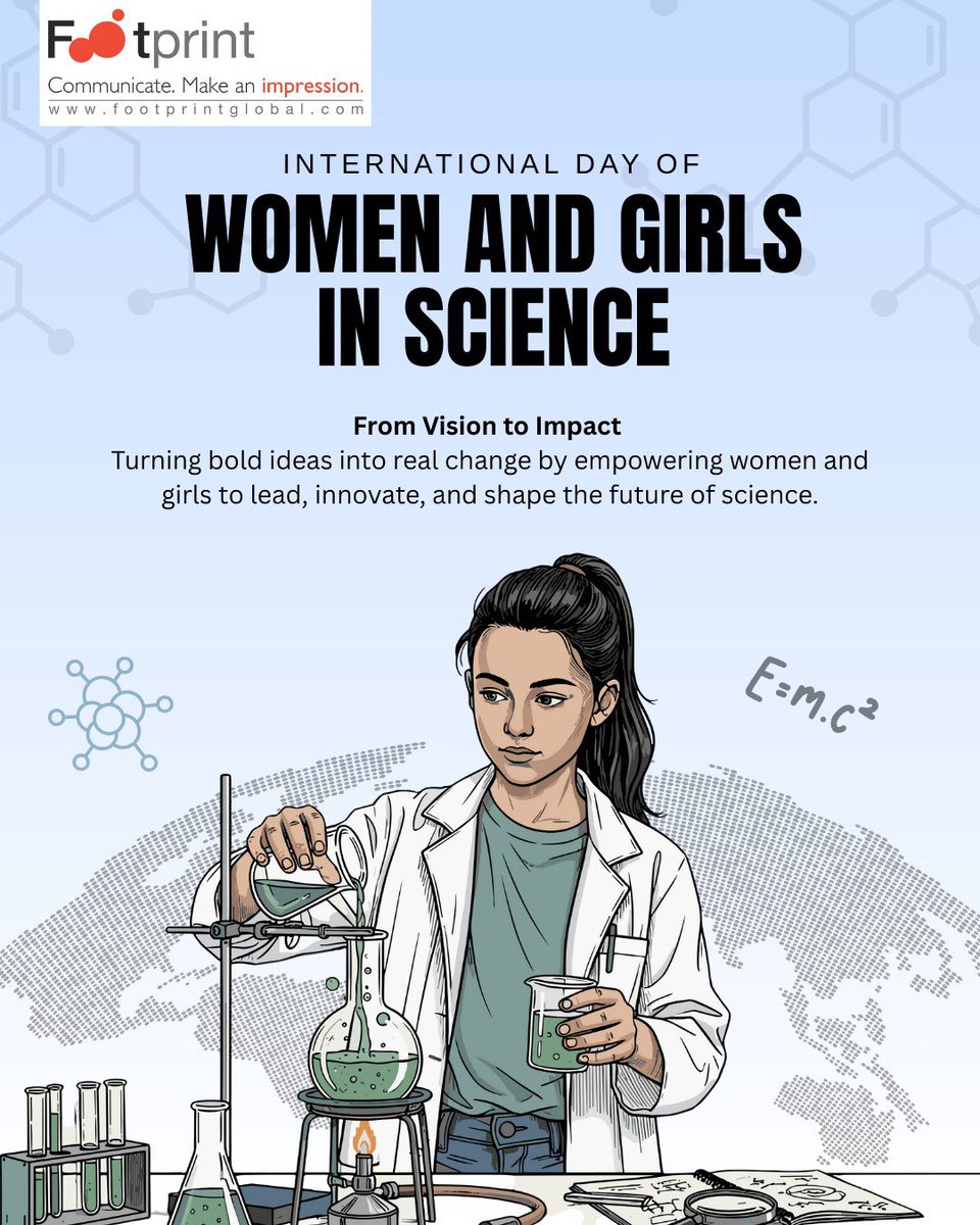 FGCTweets's tweet photo. On the International Day of Women and Girls in Science, we reaffirm that closing the gender gap in STEM is not symbolic, it is structural.
#InternationalDayOfWomenAndGirlsInScience #IDWGS2026 #WomenInSTEM #GirlsInScience #STEMEquity #FootprintGlobal https://t.co/o72vqpTPVP