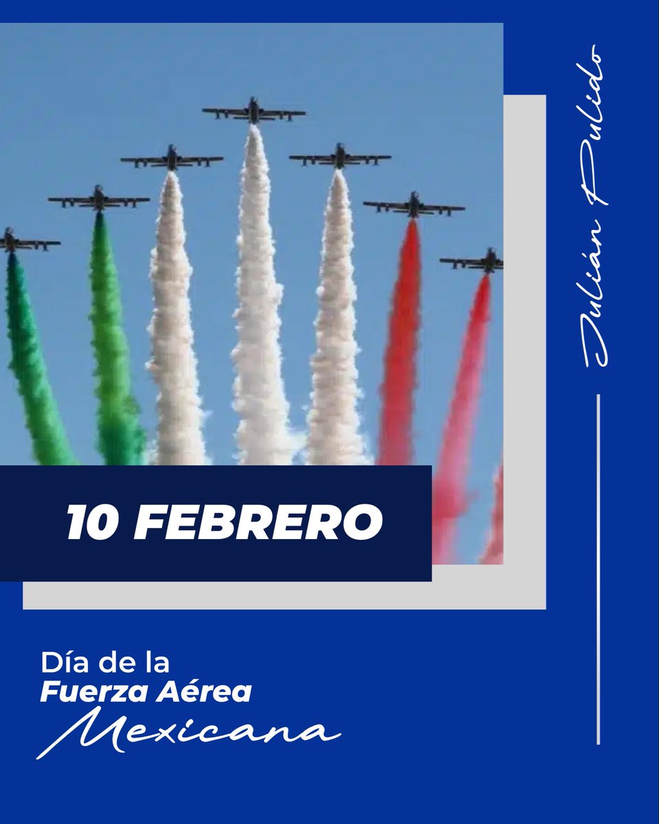 jpulidogomez's tweet photo. Hoy reconocemos a la Fuerza Aérea Mexicana, institución clave en la defensa de nuestra soberanía, el auxilio a la población y la respuesta ante emergencias.

Su disciplina, profesionalismo y vocación de servicio fortalecen al Estado y generan confianza en las instituciones. ✈️🇲🇽 https://t.co/QKZNgtWDa9