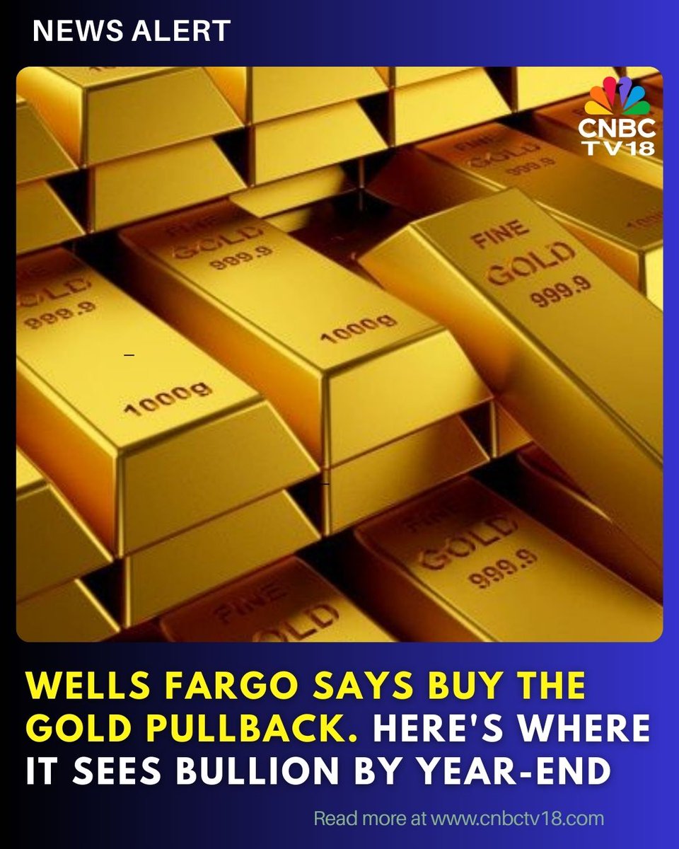 CNBCTV18News's tweet image. #CNBCTV18Access | With #gold down from its late-January highs, #WellsFargo is now advising clients to buy the dip, expecting another rally for the precious metal soon. 

Here's a look at its 2026 year-end price target for the yellow metal.

#CNBCPro #GoldPrice #goldpricetoday