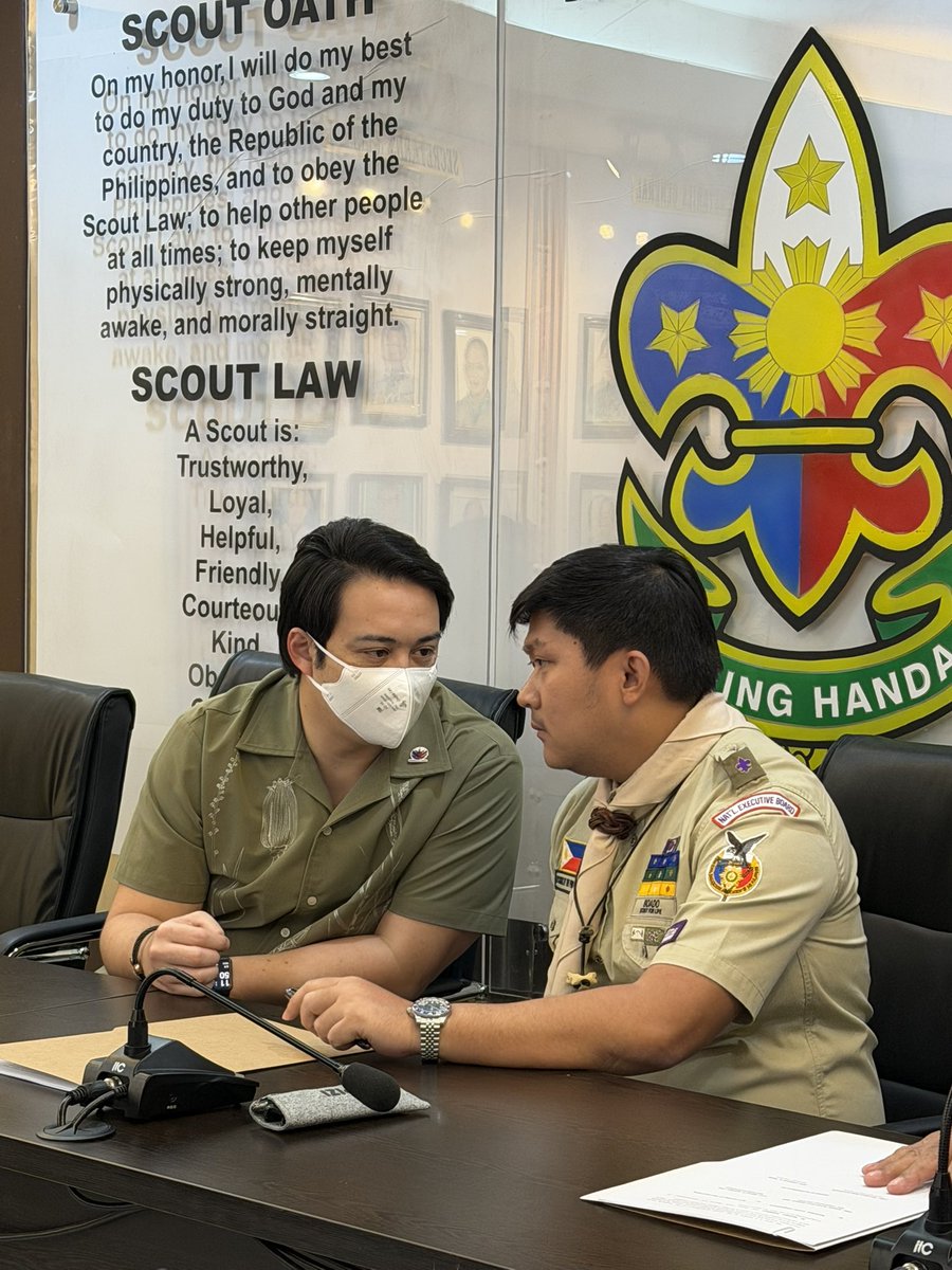 markroyboado's tweet image. Para sa mga Kabataang Pilipino!

Thank you National Youth Commission for your vision to including the Boy Scouts of the Philippines in your programs for the Young people of our nation! I am personally excited for our engagements! Mabuhay!

#FilipinoYouth #ReadyForLife #ScoutingPH