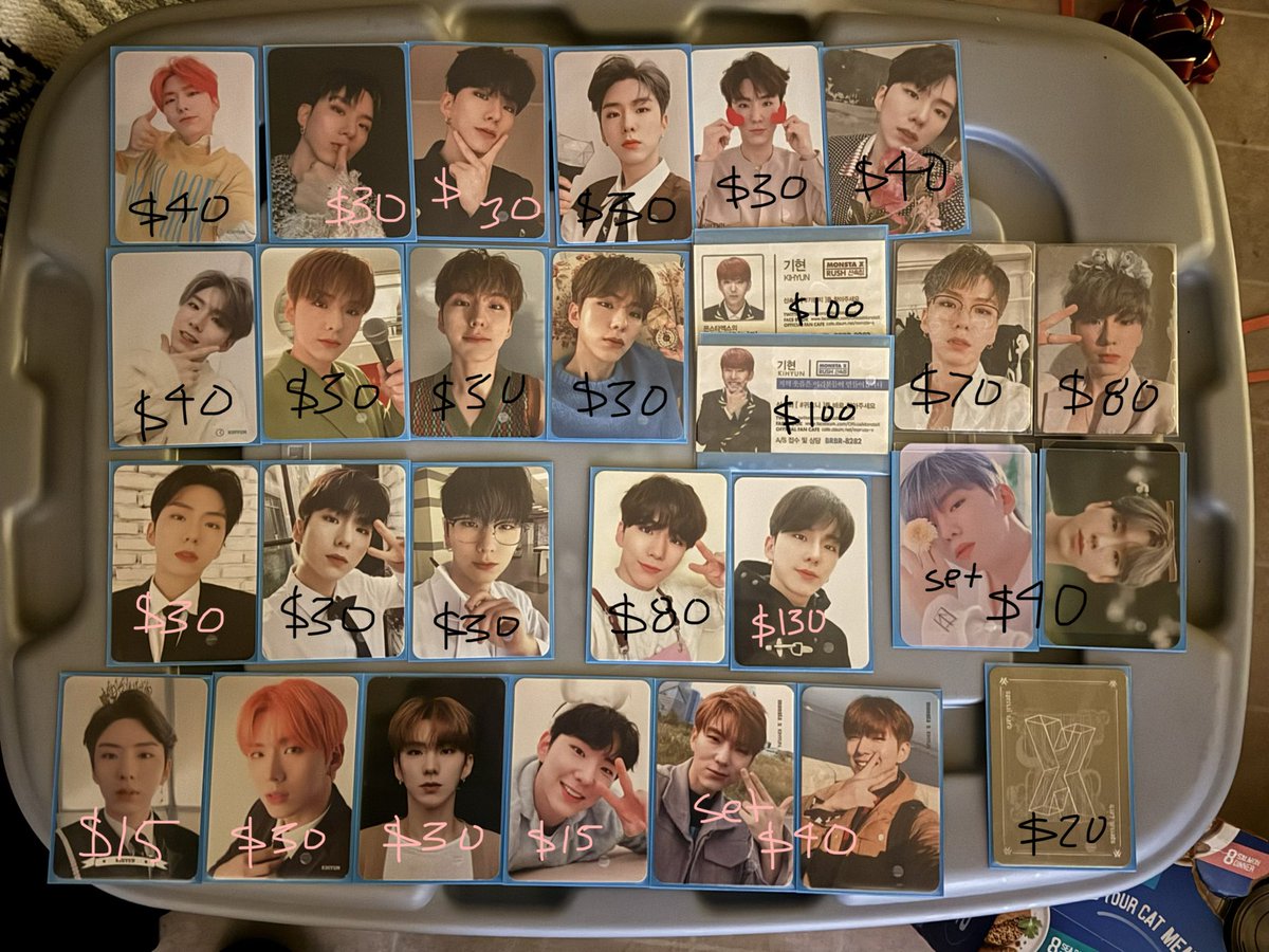 USA ONLY WTS Kihyun Broadcasts, Fansign, Monbebe Undisclosed , Concert Photocards

Prices on the images do not include shipping! Please circle the cards you want n send me a DM!

Each will come with extra photocards and freebies!

Stamped: $1.75
Tracked: $6

RTs appreciated!