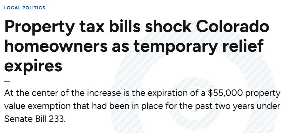THE COLORADO TAX CLIFF: Democrat Policies Send Property Bills Sky-High!

Shocking property tax bills are hitting Colorado mailboxes this month, and the sticker shock is real. Despite the "temporary" fixes promised by the Democrat-led legislature, homeowners are now facing