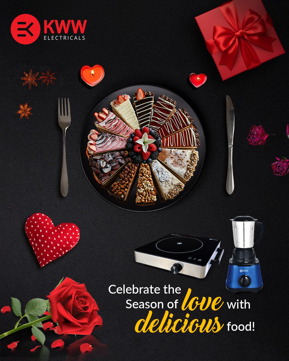 This Valentine’s, serve love on a plate and flavour on the side. Delicious moments start with KWW Mixer Grinder and Induction Cooktop.
#inductioncooktop #mixergrinder #kitchenappliances #electricappliances #Ecofriendly #kwwelectricals #KWW kwwelectricals.com