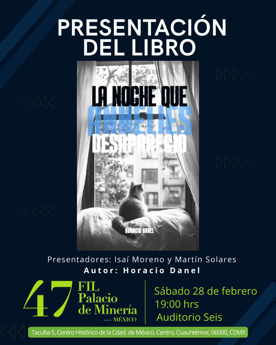 casapalabras's tweet photo. ¡Aparten la fecha! 📚✨ Me emociona invitarlos a la presentación de "La noche que Annelies desapareció", la nueva obra de @HoracioDanel

Nos acompañarán dos grandes de las letras, Isaí Moreno y Martín Solares, para conversar sobre esta historia en el marco de la 47 @FILMineria https://t.co/vjLV6ggWbp