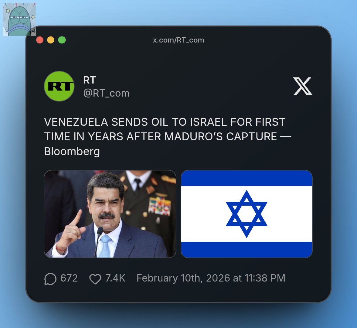 💚 Setelah Presiden Venezuela ditangkap Amerika, Venezuela langsung Kirim Minyak ke Israel.
Sekarang kalian tau kan? Apa yang dijarah amerika pasti larinya ke Israel