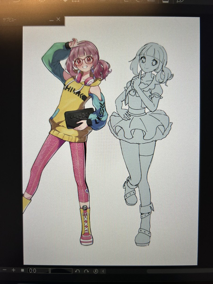ちまちま微調整しながら描いてる