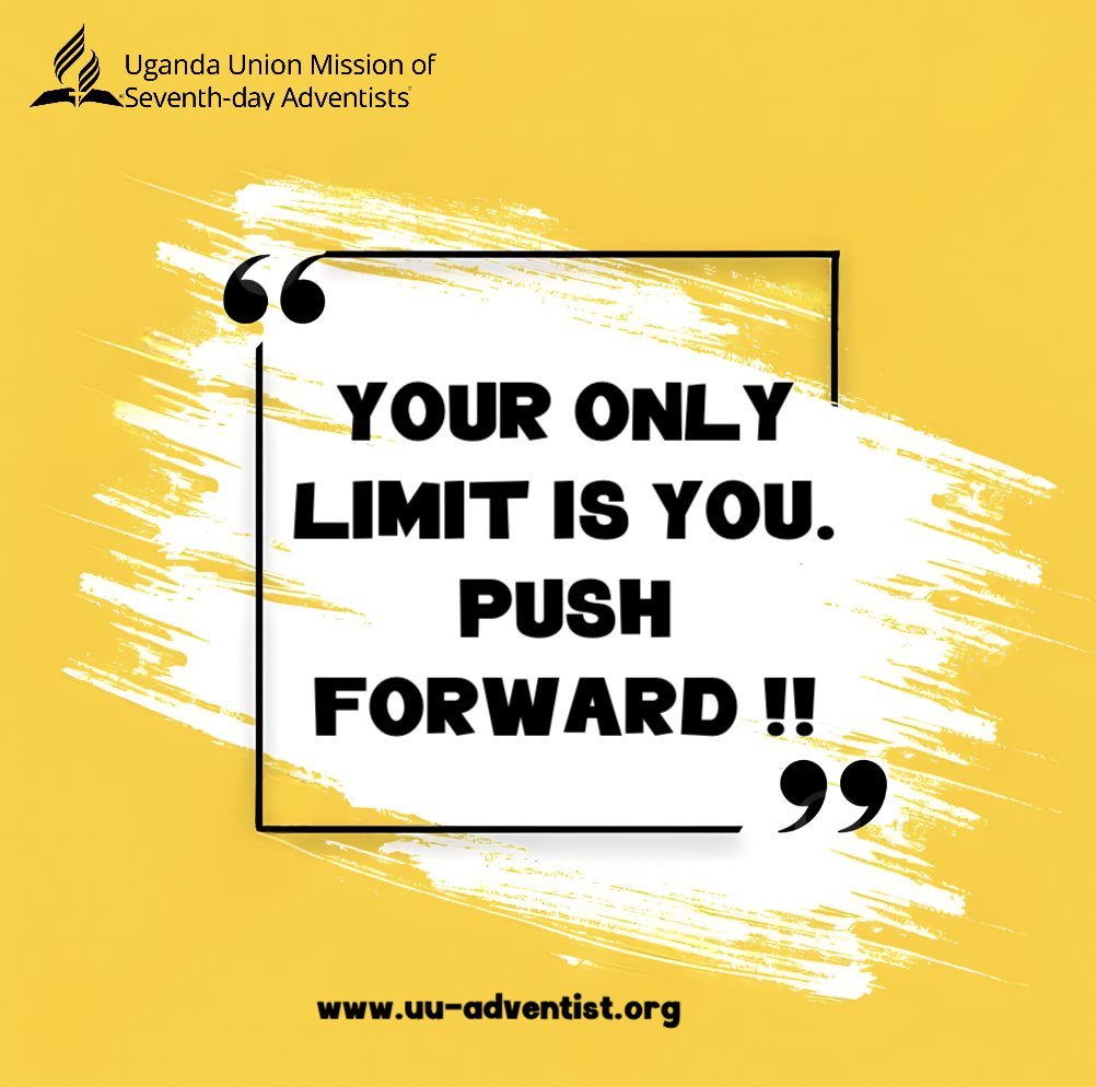 UgandaAdventist's tweet photo. Your only limit is you. Step out in faith. Push forward. Keep going. 💪
With Christ, progress is always possible.
#Christian #Motivation #keepgoingmax #PurposeDriven https://t.co/k5r5T6osAg