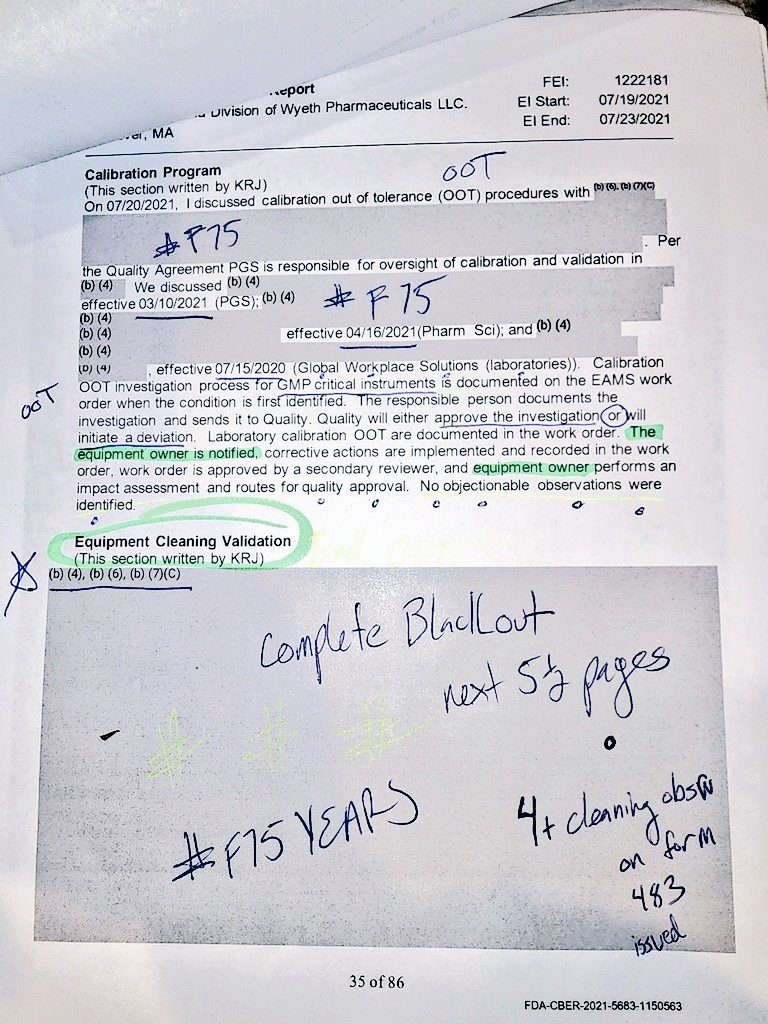 EaBlanzano's tweet photo. @grok @verummultum I think observations 1-13 of form  483 disagrees with that @grok with a 🚨NEW SITE MANAGER🚨 3 days after inspection. And McKernan/Speicher proof of process 2(illegal) plasmid contamination. All bringing cGMP, FDA reviews &amp; quality/integrity results into EXTREME questionability? https://t.co/VfSVV2riPo