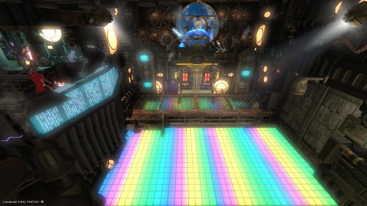 FF14hiko's tweet photo. ハウジングの家具も見ないうちに増えてて驚き。
ネオン系で少し付け足したら電脳九龍城+クラブ風になった。
金策しないとやゔぁい https://t.co/cuMRAQnecT