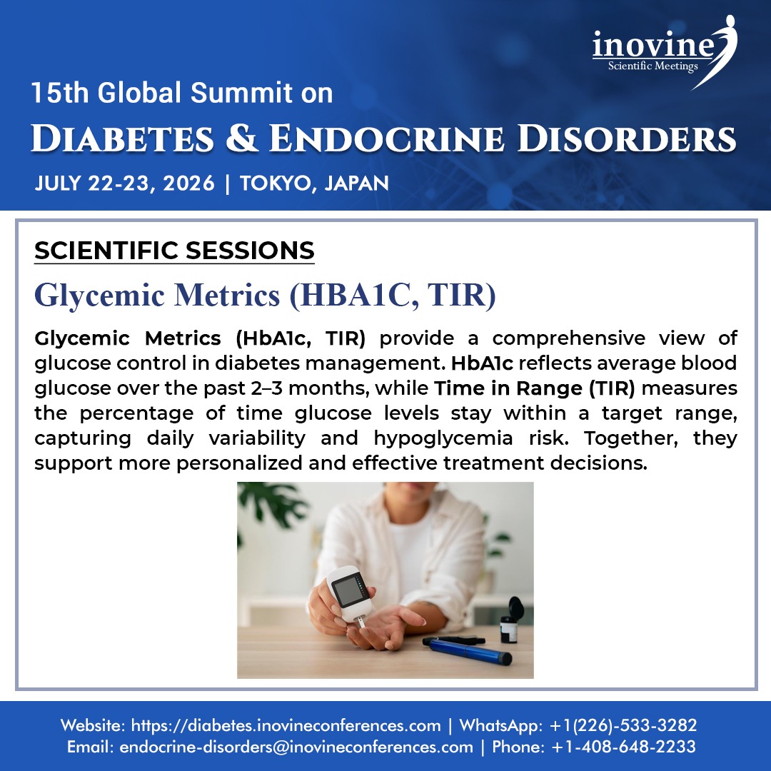 InovineMeetings's tweet photo. ✨ Abstract Submissions Are Now Open!
We’re excited to welcome you to the 15th Global Summit on Diabetes &amp; Endocrine Disorders 
 🗓️ July 22–23, 2026 | 
📍 Tokyo, Japan
🔗 Submit your abstract now:
https://t.co/WleHWzUbqz

#glycemicmetrics
#hba1c
#timeinrange
#diabetescare https://t.co/fJ9qbN1bI6