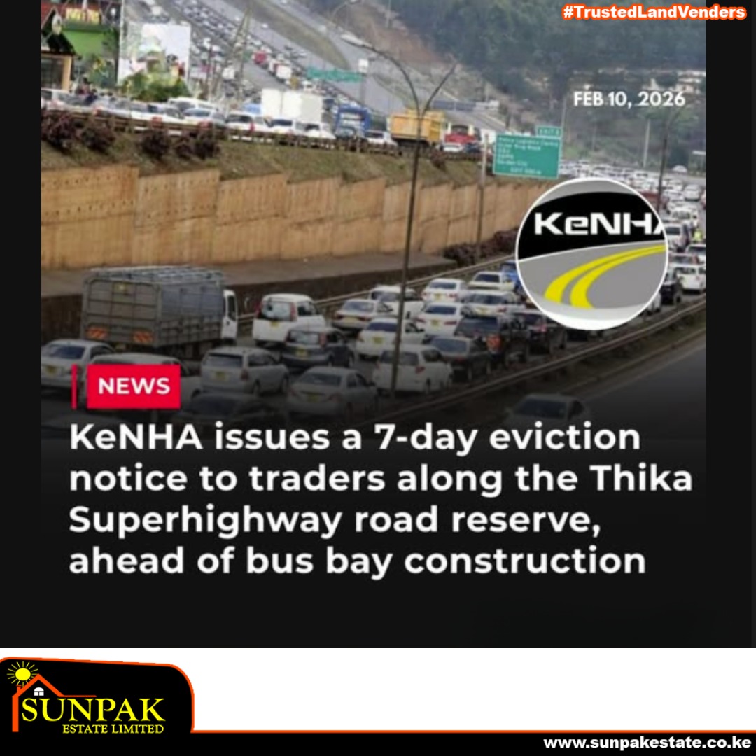 omondi_victory's tweet image. Don't let your hard work be swept away in 7 days.

Recent KeNHA notices remind us why it is CRITICAL to own land with a Ready Title Deed in designated areas. 
sunpakestate.co.ke

Call us today for a site visit.

#KeNHA
#SecureInvestment 
#TitleDeedReady
 #SunpakEstateKe