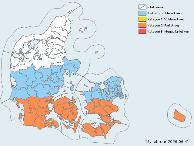Dänisches Wetteramt warnt vor Schneegestöber am Donnerstag und Freitag