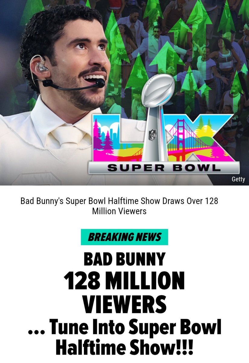 BlackAlphaNetw1's tweet photo. Breaking News! 

#FBA called this OUT 

Bad Bunny NEVER broke #SuperBowlLX #HalftimeShow records.

What happened to all of those FAKE numbers?? https://t.co/doGABEWrV4