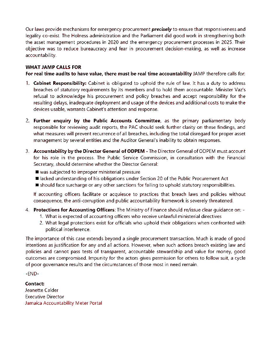 Jamaica Accountability Meter Portal tweet media