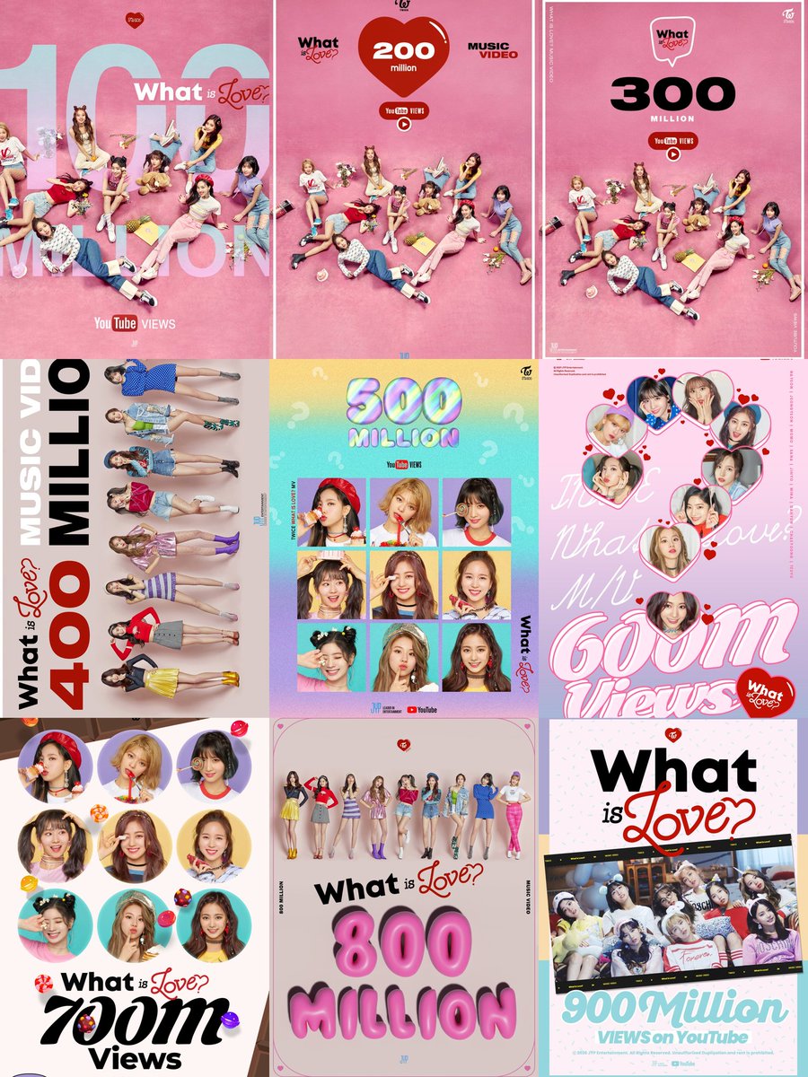 The biggest song from JYP artist has reached 900 Million views on YouTube 👑

<a href="/JYPETWICE/">TWICE</a> Becoming the third kpop group to achieve this, joining BTS and BP.