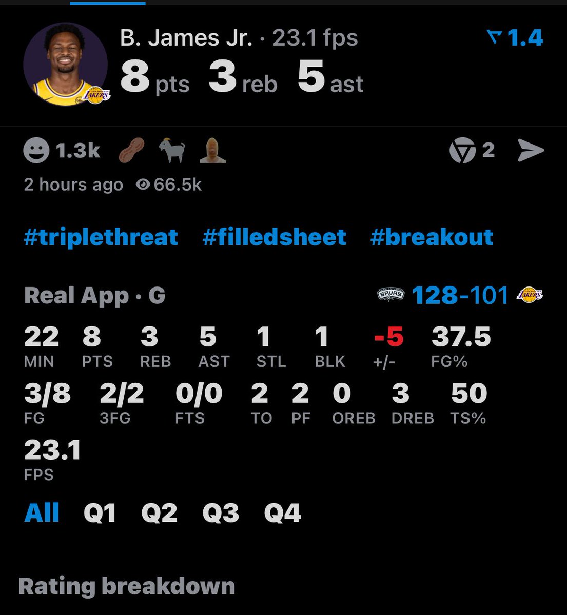 All around player just like his pops 😭😭😭💜💜💜💜