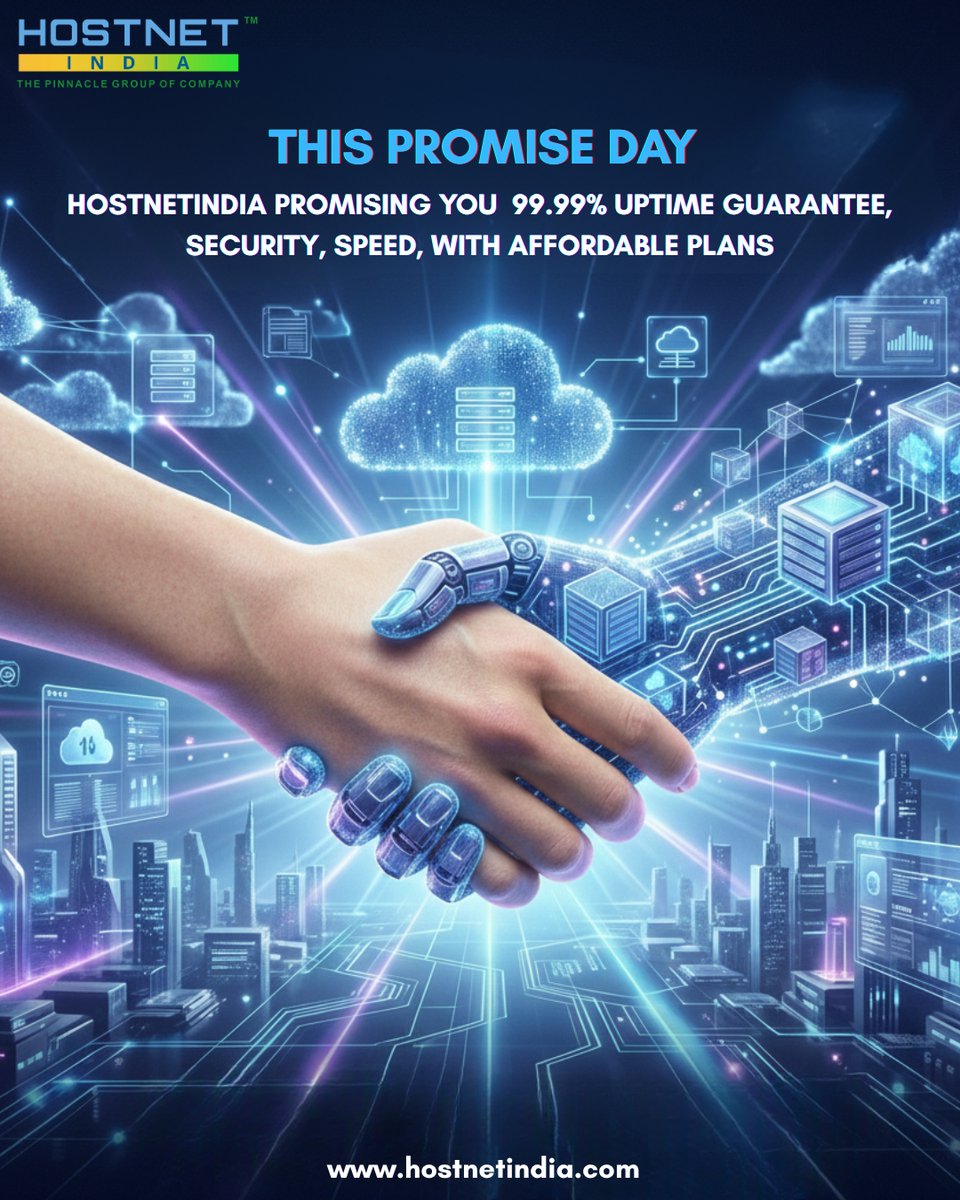This Promise Day, Hostnetindia promises what truly matters for your business — 99.9% Uptime, blazing-fast performance, and affordable hosting plans you can trust. 🤝✨
Because your website deserves a hosting partner that never breaks a promise. 💻🚀

#PromiseDay #Hostnetindia