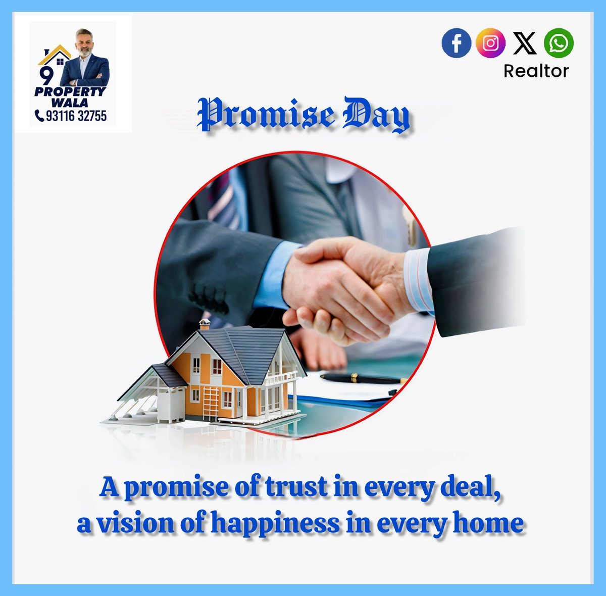 9propertywala's tweet photo. A promise of trust in every deal, a vision of happiness in every home – @9propertywala 

#PromiseDay https://t.co/Gc5eFxcD5p