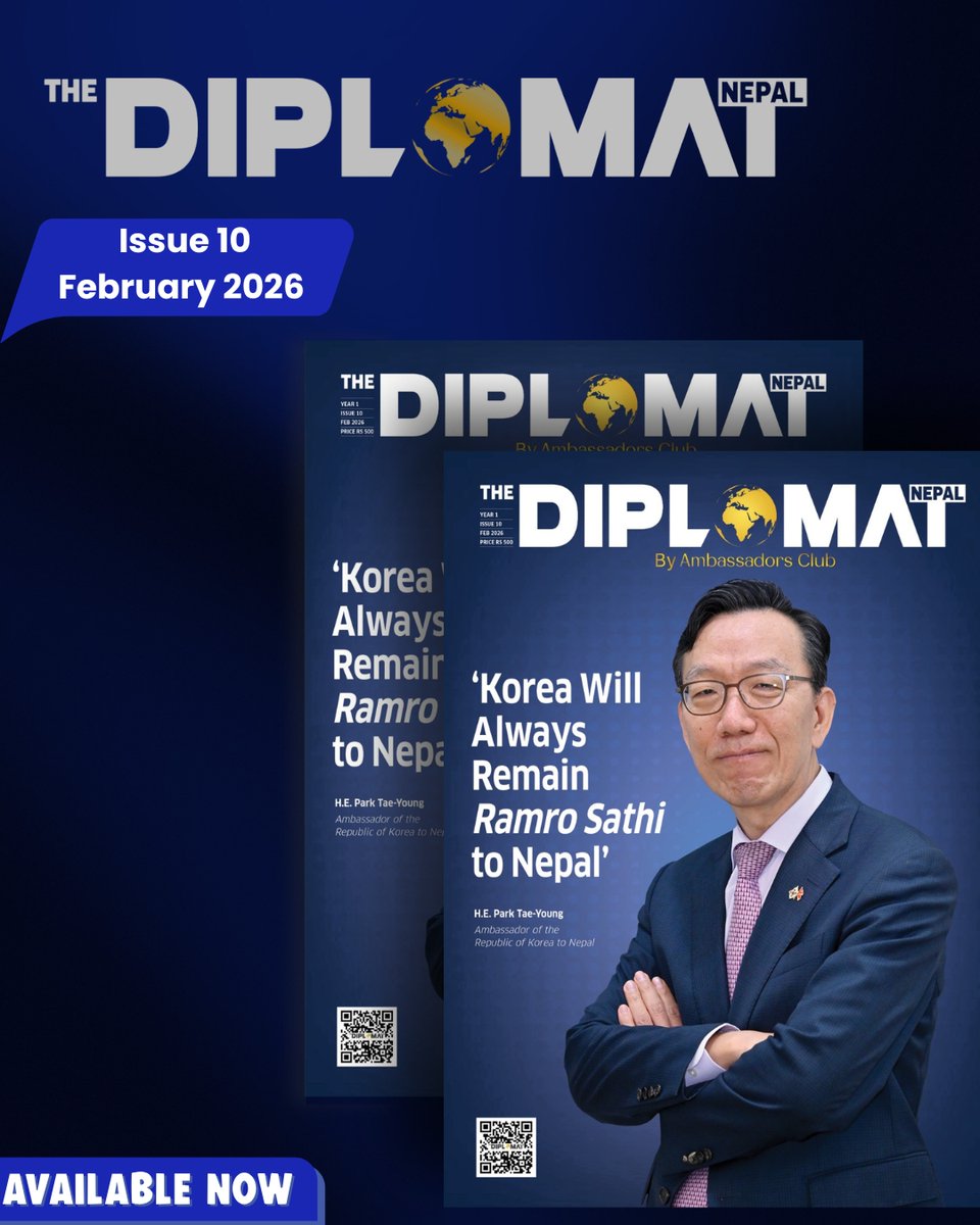 diplomatnepal's tweet photo. The Diplomat Nepal Issue 10- Available Now in Print !!

From regional cooperation to science diplomacy, this edition dives deep into the strategies shaping Nepal’s future on the global stage.

#TheDiplomatNepal #Issue10 https://t.co/ujtbQZlBzx