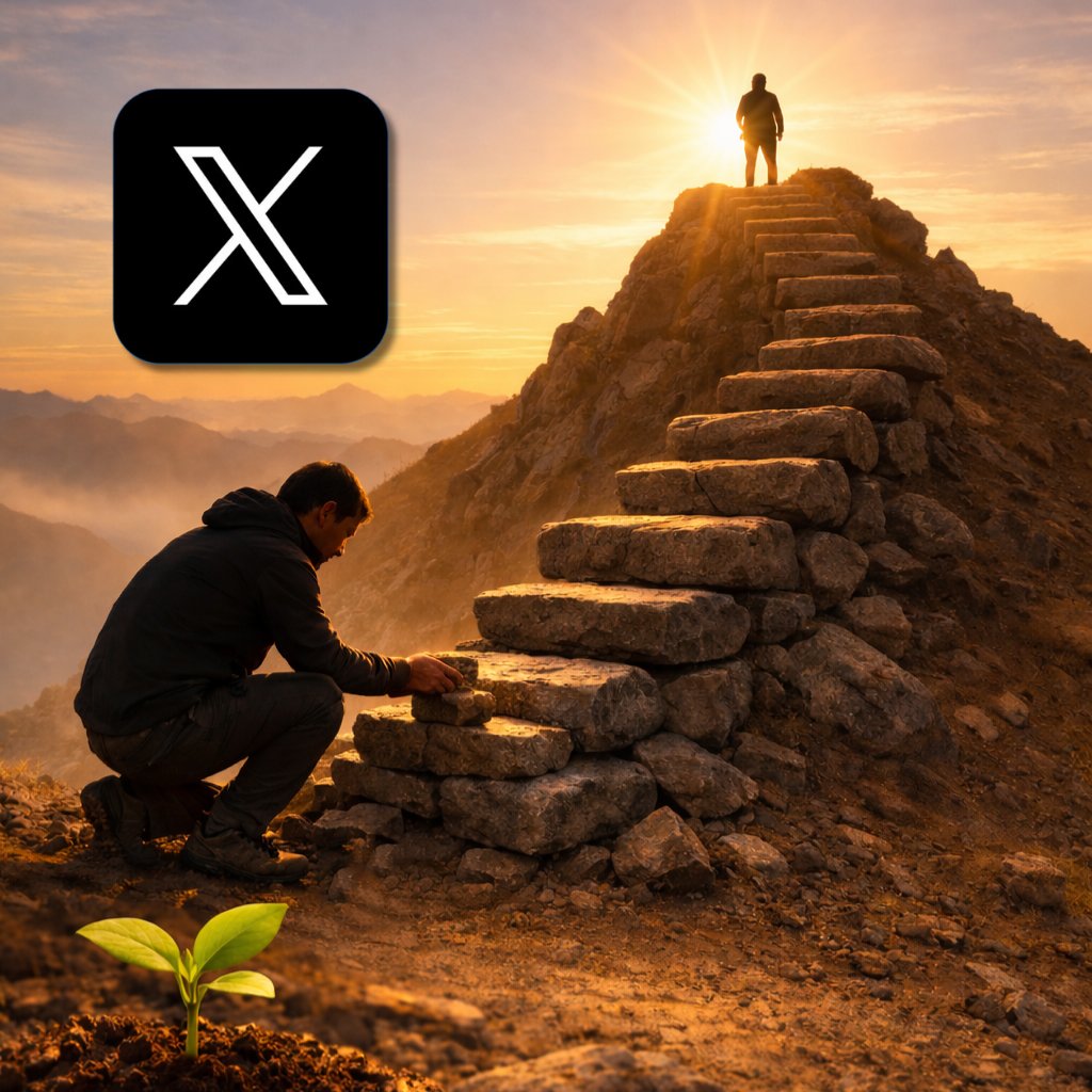 💡كثير يدخلون منصة X وعينهم على الربح السريع وبعد أسبوعين يختفون! ليه؟

لأنهم توقعوا إن السماء بتمطر ذهب من أول تغريدة 🤑

​يا صديقي، الربح من X يشبه البناء🏗

كل يوم تحط فيها تغريدة مفيدة وتتفاعل مع الناس
وتصبر مع الوقت بتلقى حسابك كبر والناس بدأت تثق فيك والفرص هي اللي تدق بابك