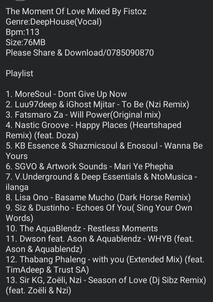 For DeepHouse Lovers. It's Sound So Deep. Please Share &amp; Download. God Bless you.
.
hearthis.at/fistoz-soulmix…