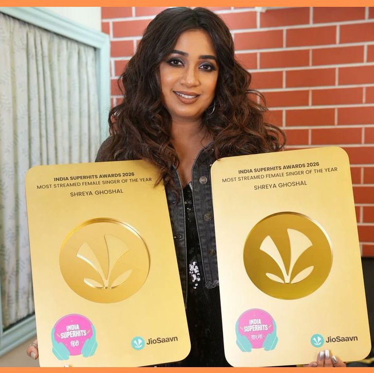 Congratulations <a href="/shreyaghoshal/">Shreya Ghoshal</a> Di for the Award of  ‘Most streamed female artist’ in Hindi &amp; Bengali ❤️❤️