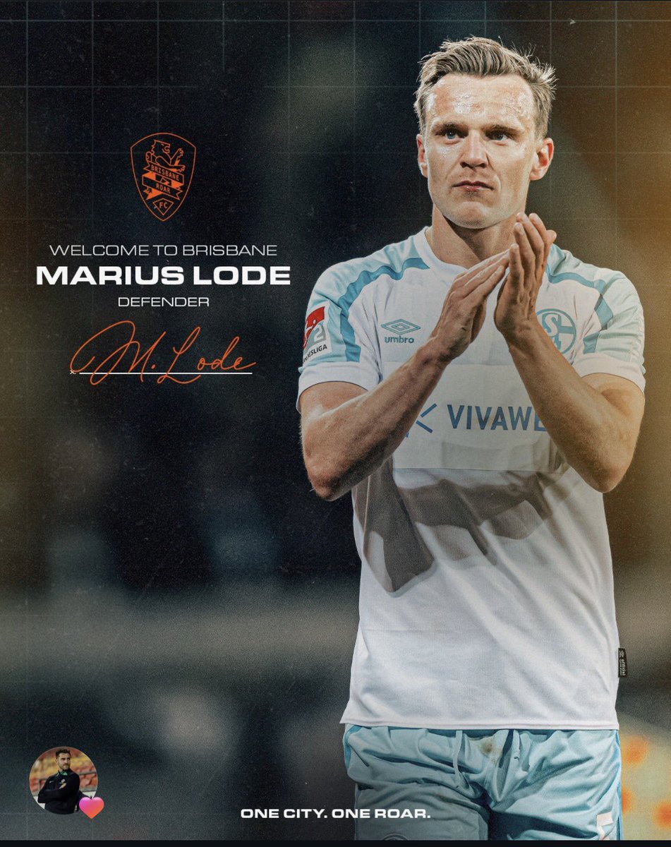 Congratulations Marius Lode. Done deal to Brisbane Roar on loan from Swedish club Hacken. Happy to have got this one done before the window closed yesterday. Welcome to Australia Marius.