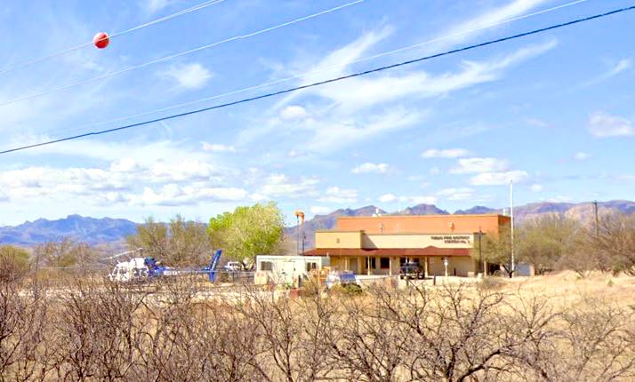 AZAbbottRetail's tweet photo. FYI re the medical air ambulance helicopter that people keep speculating is involved with the Nancy Guthrie case. That helicopter is permanently based near Rio Rico at the Tubac Fire District station. It flies regularly and has had nothing yet to do with the Nancy Guthrie case. https://t.co/Dqt1aNSbMY