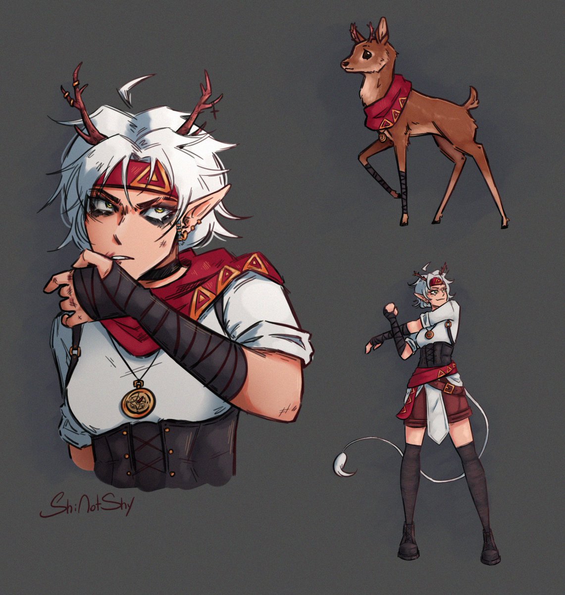 Did some doodles of my persona
#art #oc