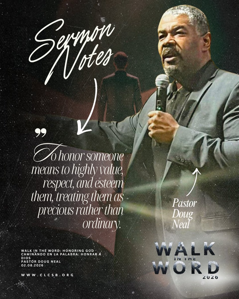 clc_sb's tweet image. “To honor someone means to highly value, respect, and esteem them treating them as precious rather than ordinary”

How do we honor God today—practically and intentionally?

🔁 Repost if this resonates
💬 Reply Amen

#SermonNotes #HonoringGod #WalkInTheWord #ChristianX #CLC #CLCSB