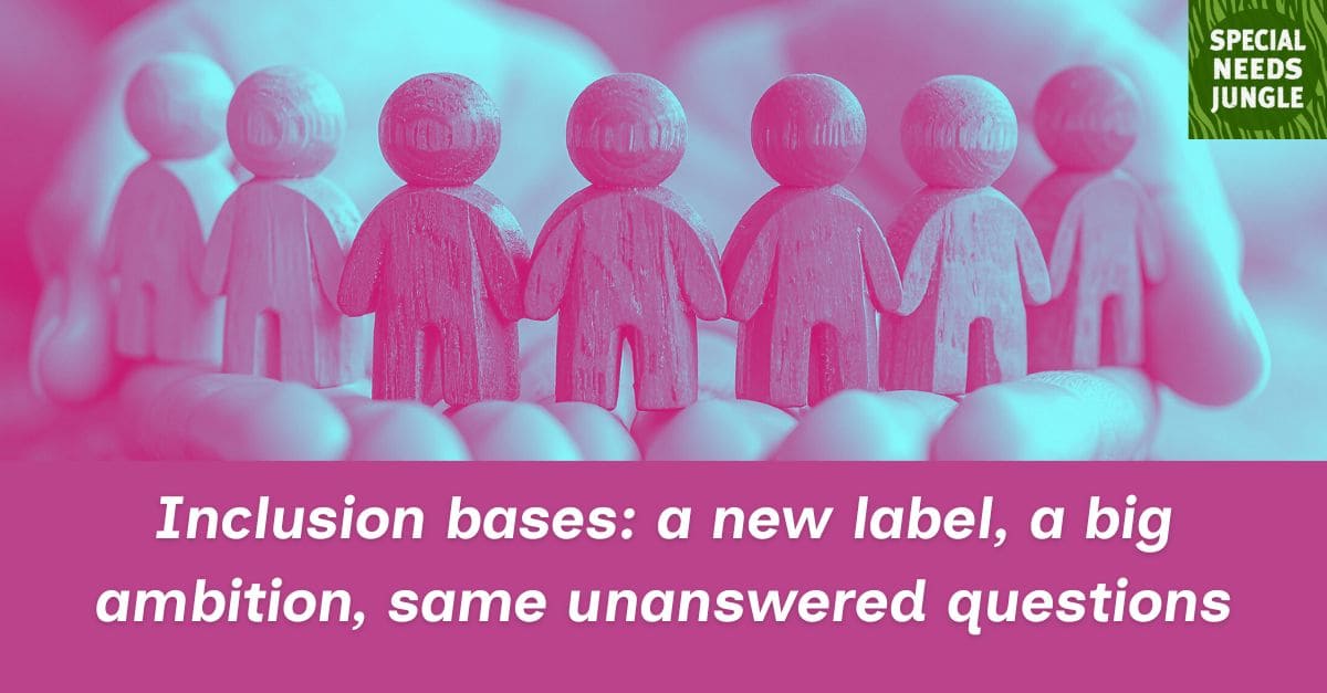 NEW POST: More government announcements today—this time changing mainstream units and resourced provision to “Inclusion Bases” <a href="/TaniaLT/">Tania Tirraoro FRSA - Special Needs Jungle</a> discusses a new label, a big ambition, same unanswered questions specialneedsjungle.com/inclusion-base…