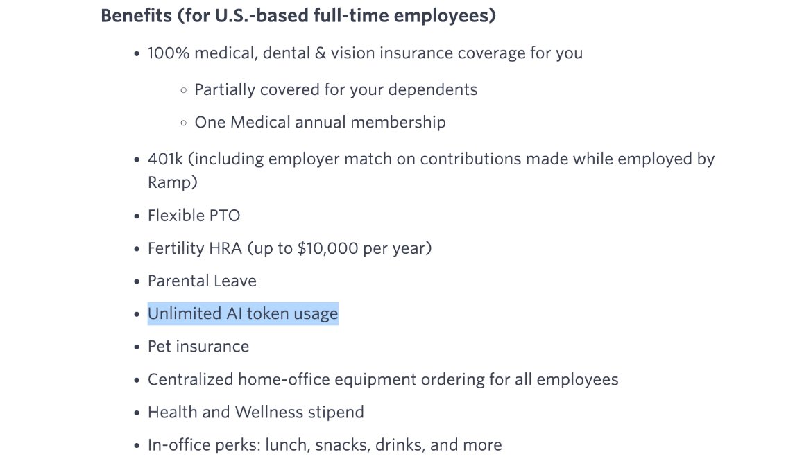 davidyiworks's tweet photo. @tryramp we don’t cap your token budget. unlimited tokens. go wild.

personally i’ve already burned through 400k tokens building an internal tool that rewrites recruiter outreach in the tone of a mildly disappointed dad https://t.co/LFSOheWucB