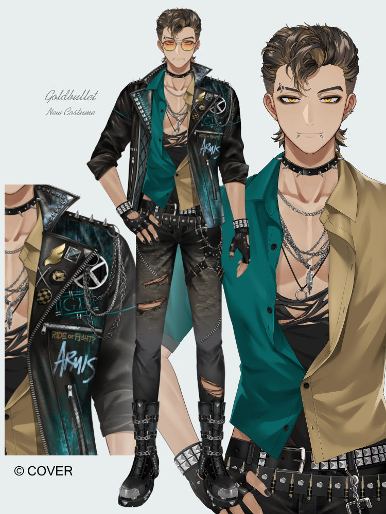 I was in charge of designing <a href="/goldbullet_en/">Goldbullet🦅HOLOSTARS EN</a> new costume. 🦅💚