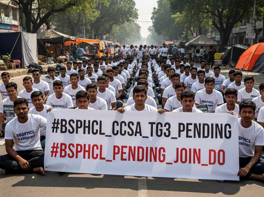 2 महीने से joining के लिए त्यागपत्र लेकर बैठे है. अबतक ऑफिसियल Notice का इंतजार है. इस विलम्ब के कारण हम कैंडिडेट्स मानसिक रूप से प्रताड़ित हो रहें है. महोदय हमें नियुक्ति दें.
<a href="/manojksingh_IAS/">Manoj Kumar Singh</a> <a href="/BiharEnergy/">Bihar State Power Holding Company Limited</a> <a href="/SEVA_SBPDCL/">South Bihar Power Distribution Company Limited</a> 
#BSPHCL_CCSA_TG3_PENDING
#BSPHCL_PENDING_JOIN_DO