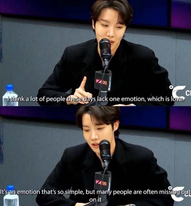 hobi said "I think a lot of people these days lack one emotion, which is love. It's an emotion that's so simple, but many people are often missing out." Now, looks like we are having more love songs!