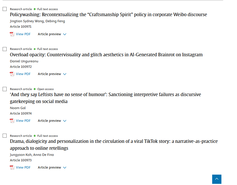 Discourse, Context and Media tweet media