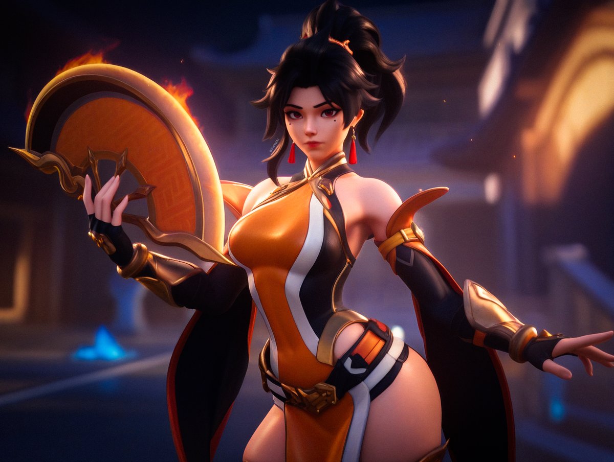 Saw this image of altered look of Anran. I don't remember where but made her look more like in-game and did a little editing😄. I rock with her hair though
